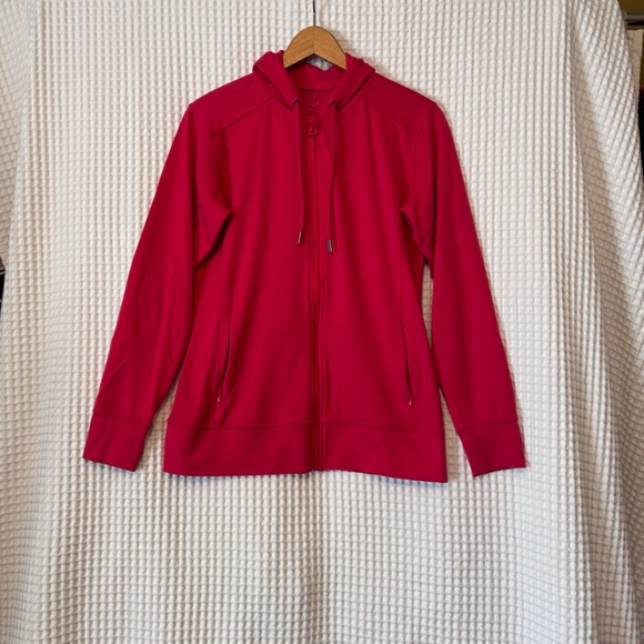 Woolx Ryann Size Small Pink Front Zipper Hoodie and 2 Front Zipper Pockets - Picture 3 of 8